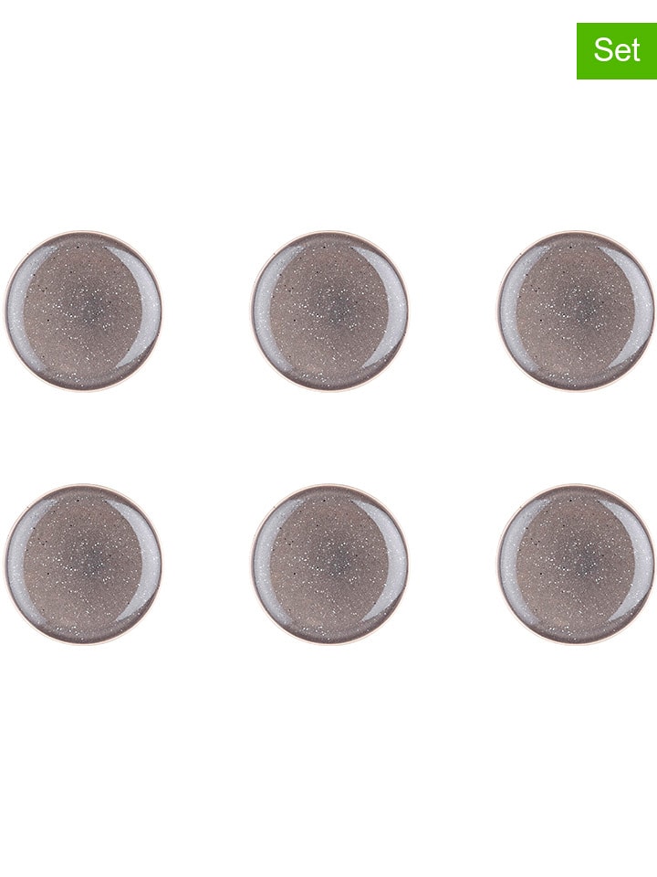 Björn Talerzyki deserowe (6 szt.) "Stellar" w kolorze szarobrązowym - Ø 18 cm rozmiar: onesize