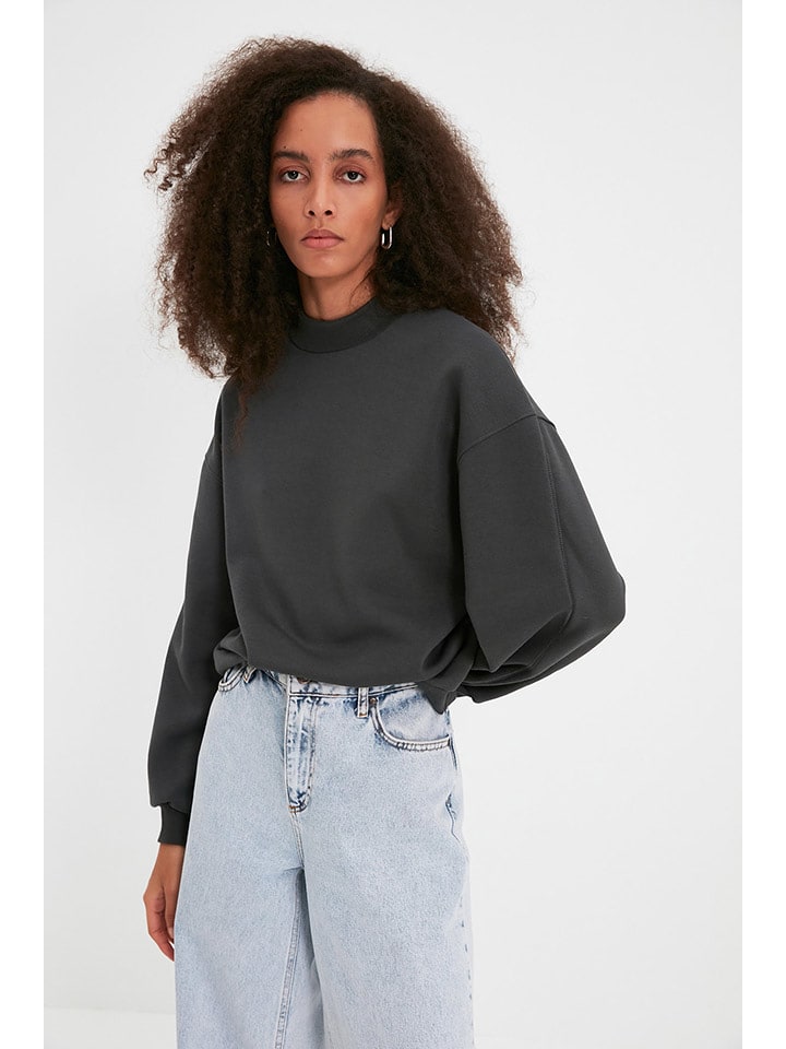 trendyol Bluza w kolorze ciemnoszarym rozmiar: XL