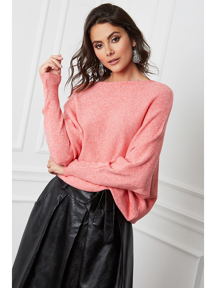 Joséfine Sweter "Dragor" w kolorze łososiowym rozmiar: XL