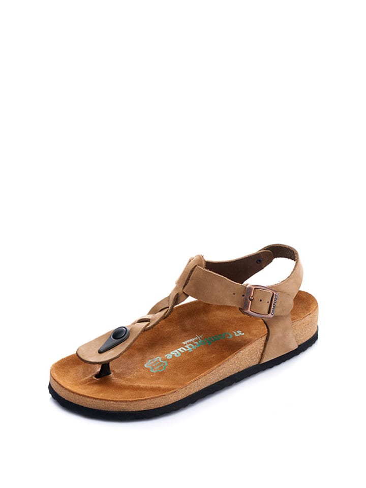 Comfortfusse Skórzane sandały w kolorze jasnobrązowym rozmiar: 41