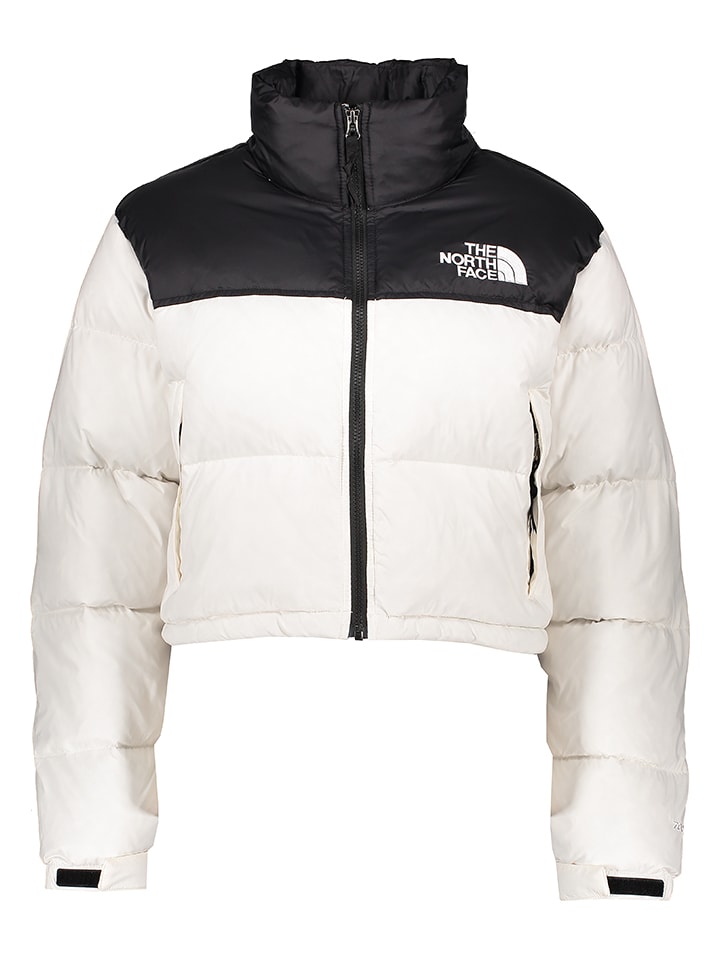 The North Face Kurtka puchowa "Nuptse" w kolorze biało-czarnym rozmiar: L