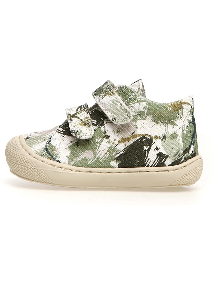 Naturino Skórzane buty "Cocoon" w kolorze khaki do nauki chodzenia rozmiar: 22