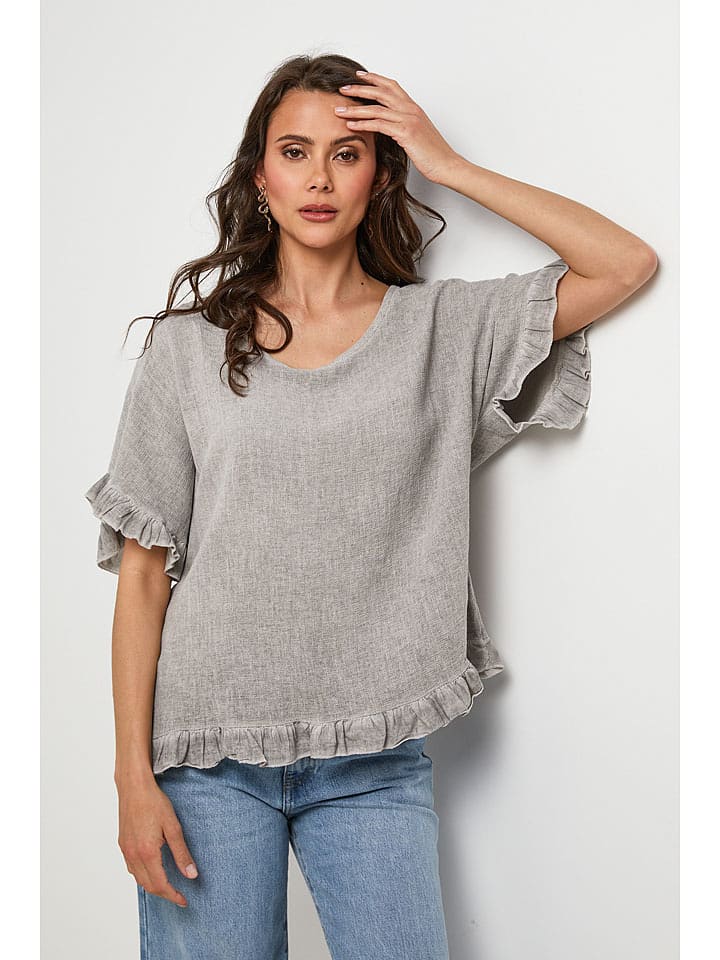 Lin Passion Bluzka w kolorze szarym rozmiar: 40/42