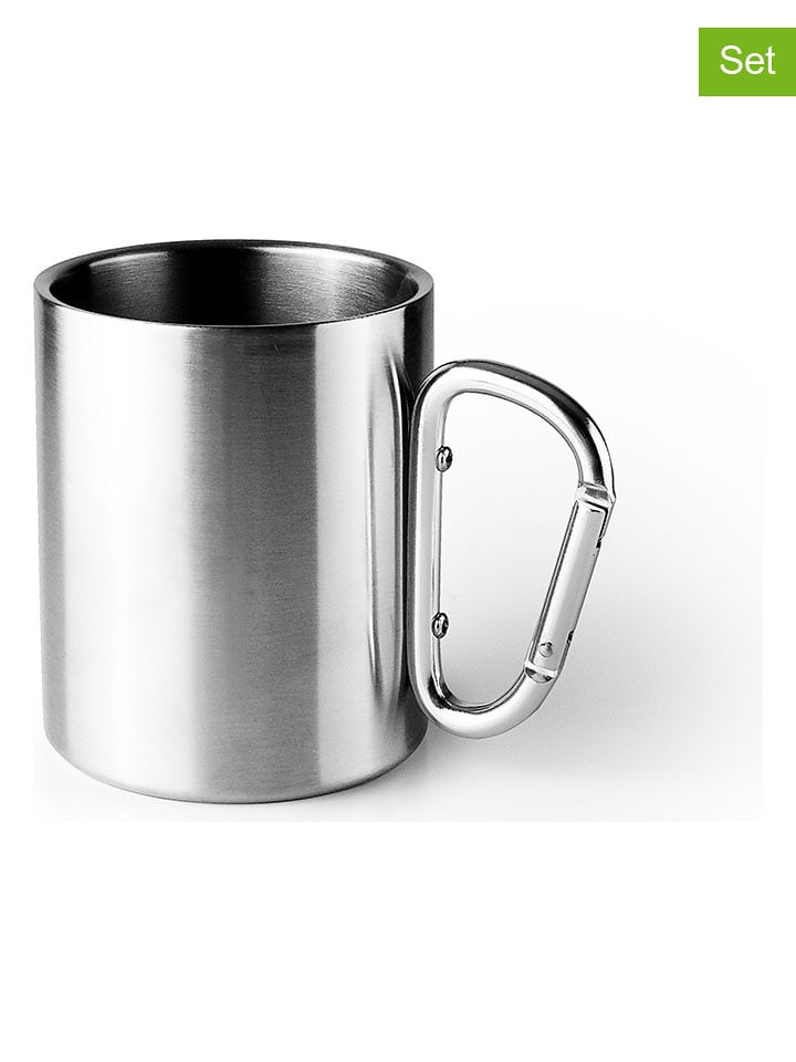 Ibili Kubki (2 szt.) w kolorze srebrnym - 350 ml rozmiar: onesize