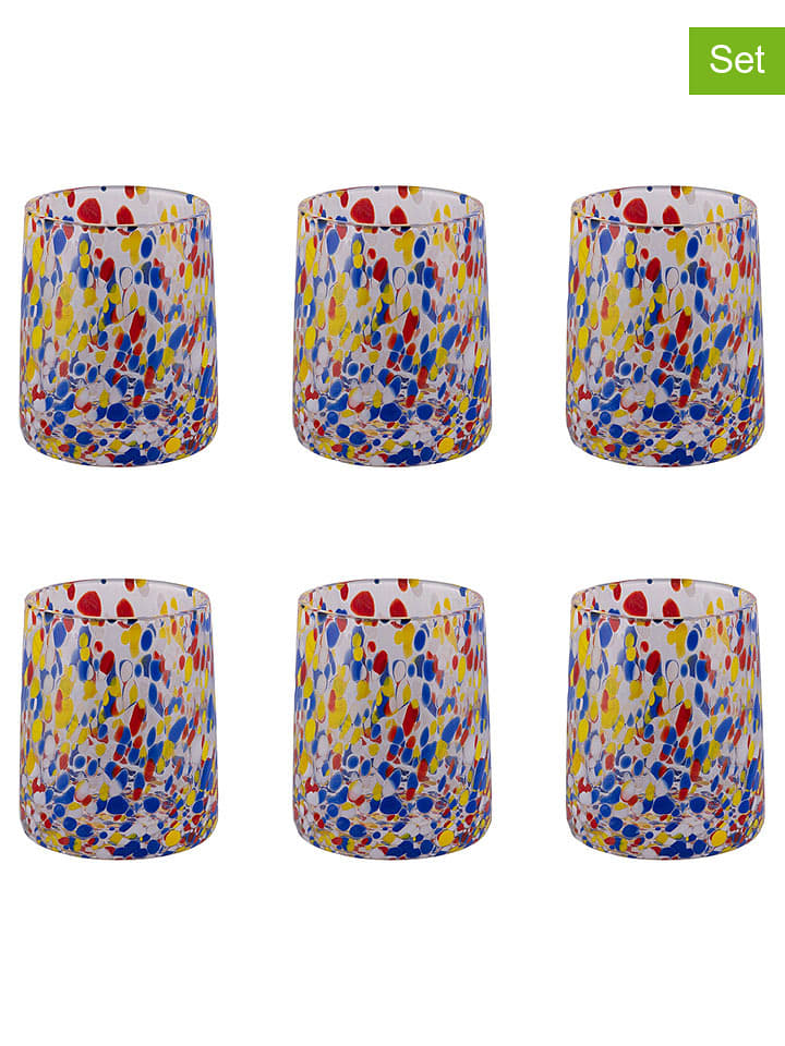 Villa d´Este Szklanki (6 szt.) "Candy" w różnych kolorach - 370 ml rozmiar: onesize