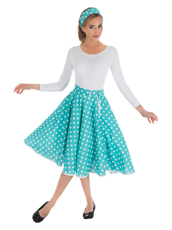 CHAKS 2-częściowy kostium "White Dots" w kolorze turkusowym rozmiar: onesize