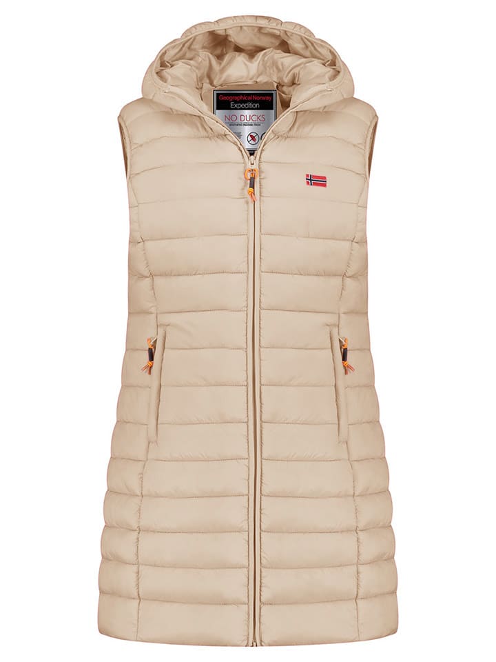 Geographical Norway Kamizelka pikowana "Vatikolor" w kolorze beżowym rozmiar: XL