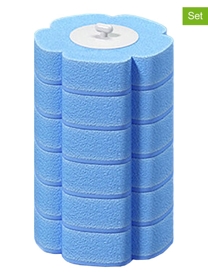 Joybos Nasadki (6 szt.) w kolorze niebiesko-białym do szczotki toaletowej - Ø 4 cm rozmiar: onesize