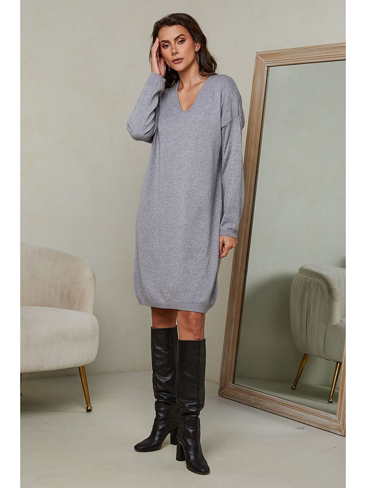 Joséfine Sukienka "Ibrany" w kolorze szarym rozmiar: XL