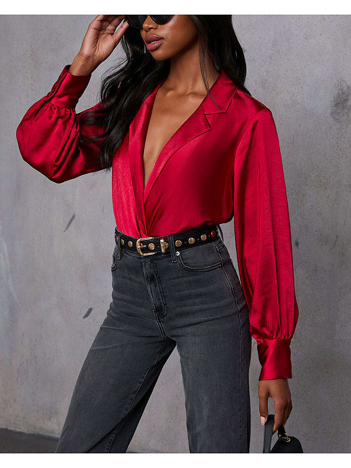 Milan Kiss Bluzka w kolorze czerwonym rozmiar: L