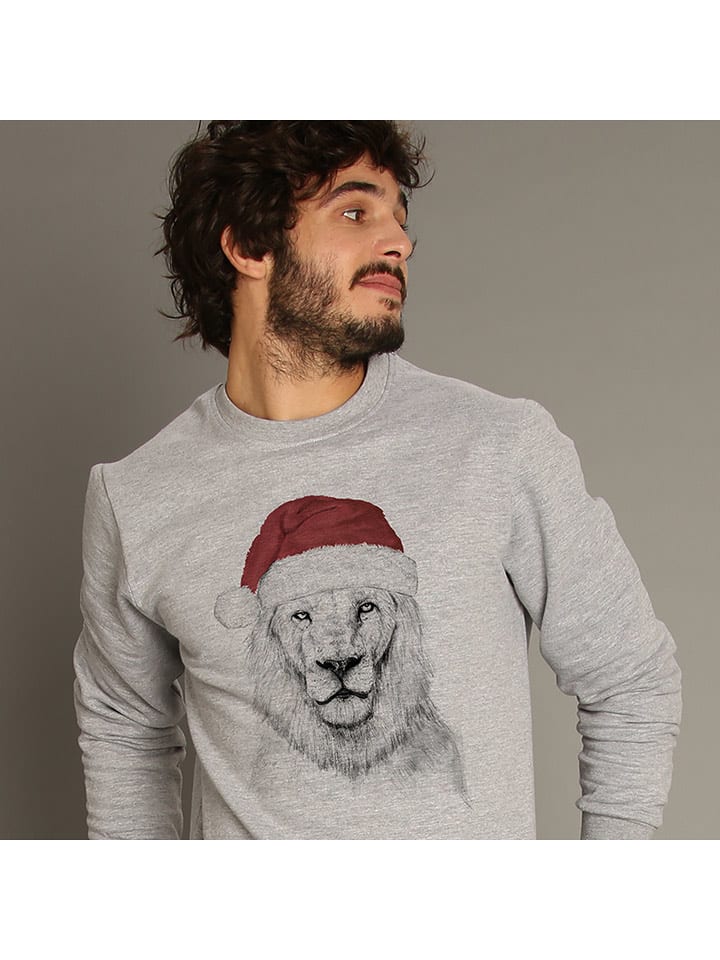 WOOOP Bluza "Santa Lion" w kolorze szarym rozmiar: XS