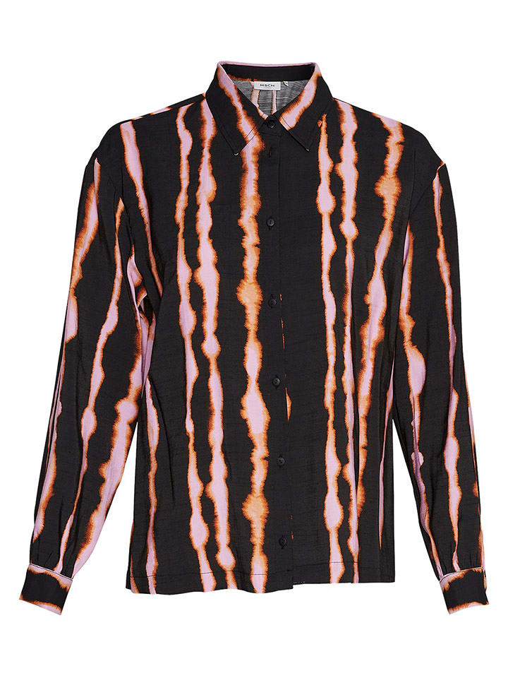 MOSS COPENHAGEN Koszula "Selfrida Dilvera" w kolorze czarno-jasnoróżowym rozmiar: XS/S