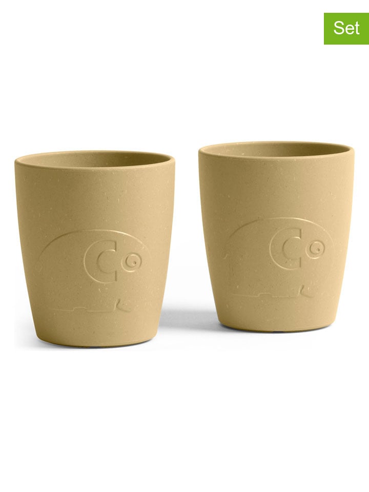 Sebra Kubki (2 szt.) "Mums" w kolorze żółtym - 4 m+ rozmiar: onesize