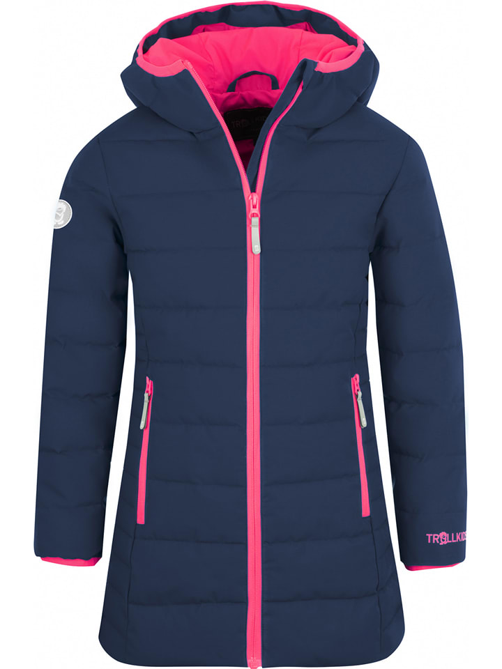 Trollkids Płaszcz zimowy "Stavanger" w kolorze granatowym rozmiar: 164