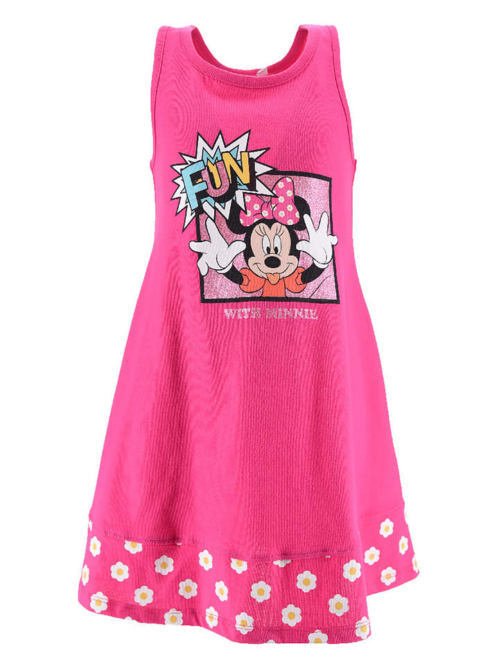 Disney Minnie Mouse Sukienka "Minnie" w kolorze różowym ze wzorem rozmiar: 98