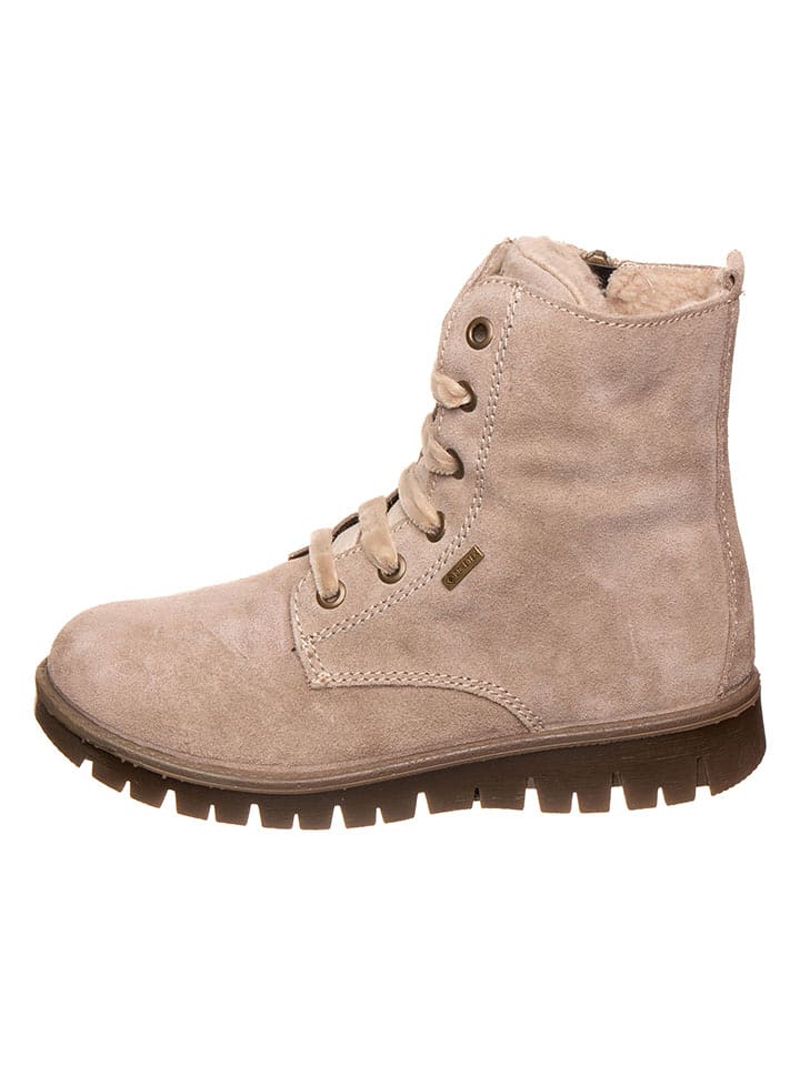 Primigi Skórzane botki "Roxy" w kolorze beżowym rozmiar: 30