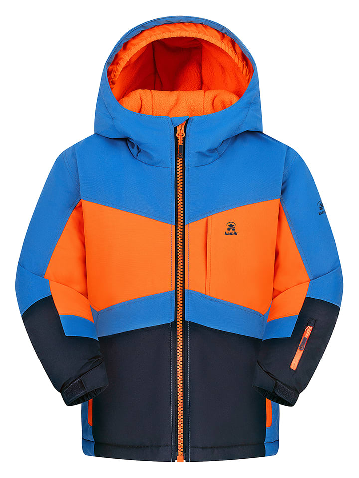Kamik Kurtka narciarska "Owen" w kolorze pomarańczowo-niebieskim rozmiar: 104
