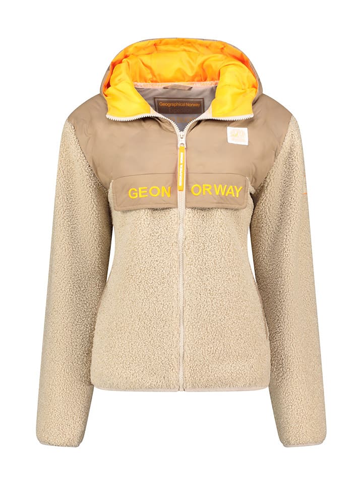 Geographical Norway Kurtka polarowa "Techic" w kolorze beżowym rozmiar: XL