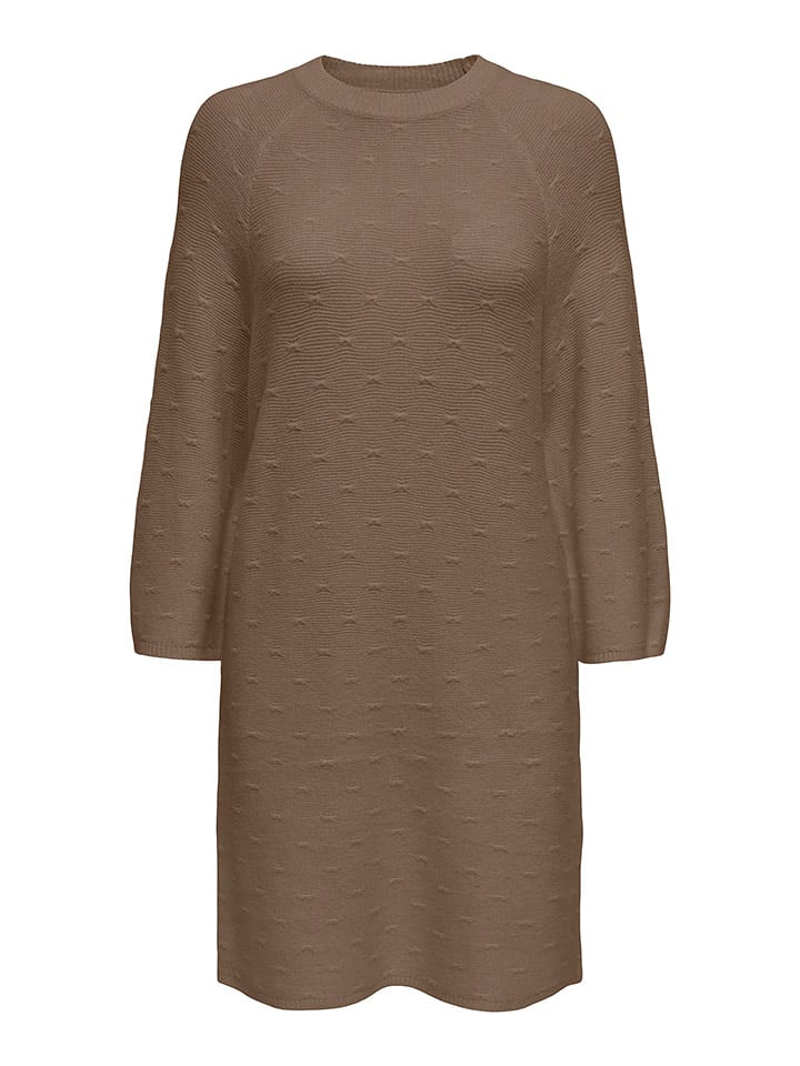 ONLY Sukienka dzianinowa w kolorze brązowym rozmiar: S