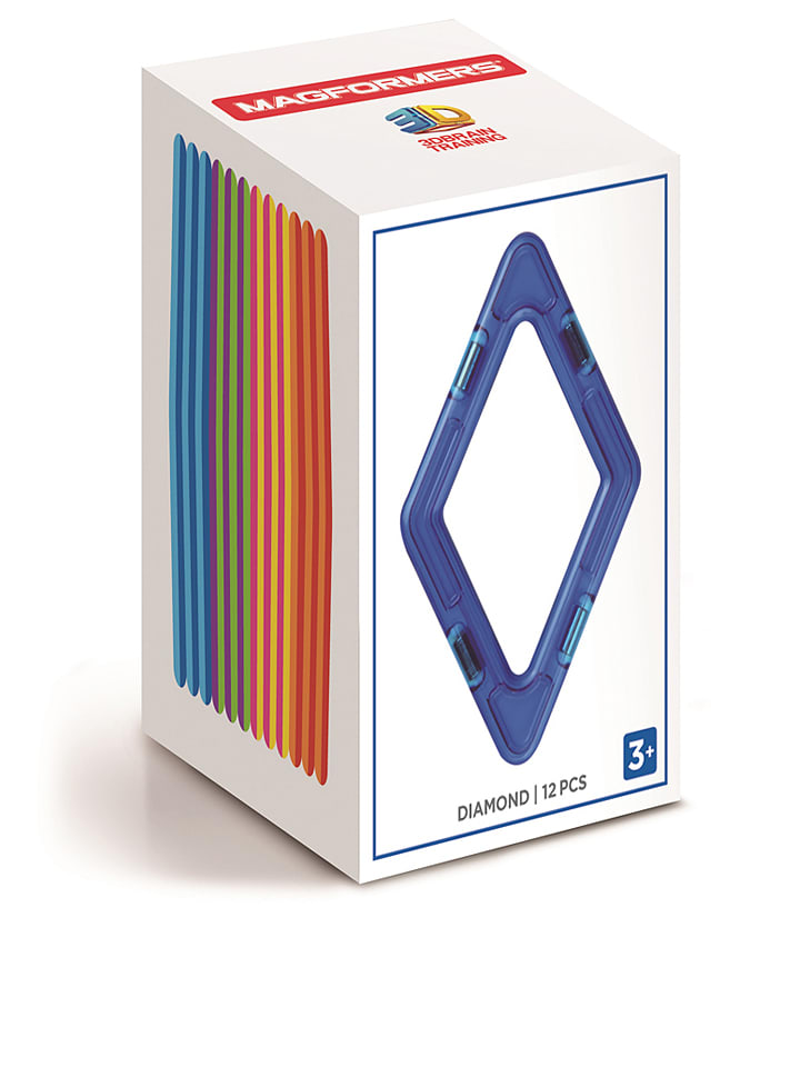 MAGFORMERS 12-częściowy zestaw magnetyczny "Diamond" - 3+ rozmiar: onesize