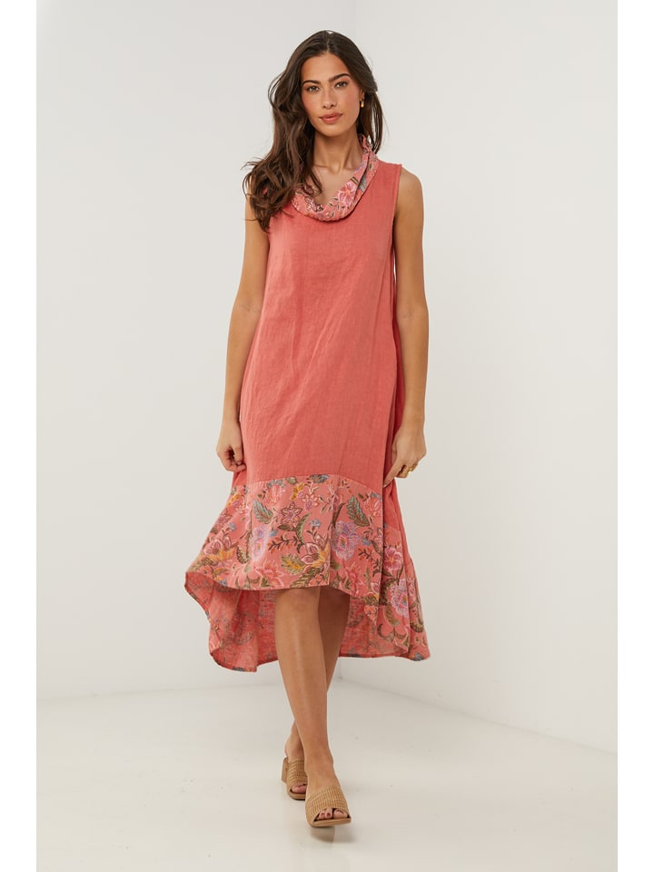 Le Monde du Lin Lniana sukienka w kolorze czerwonym rozmiar: 38/40