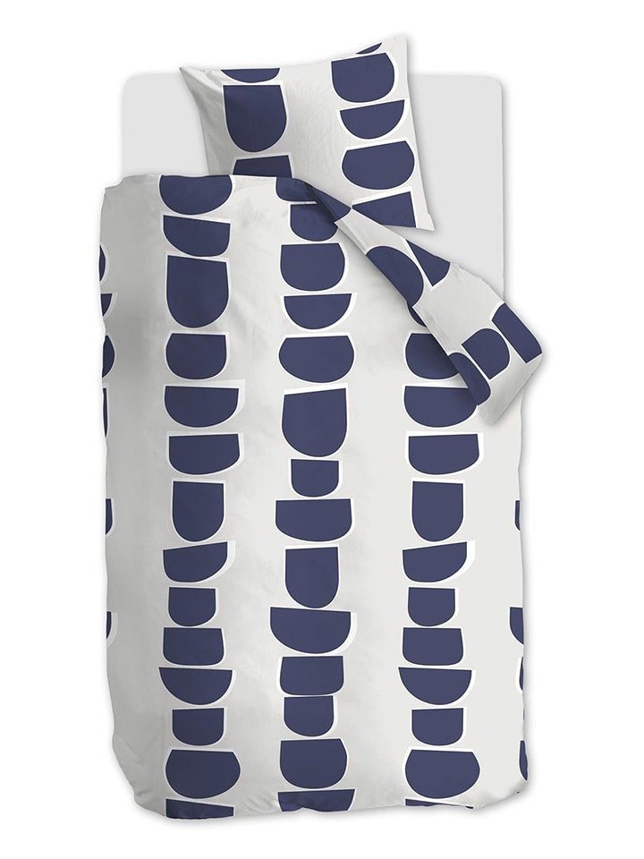 Beddinghouse Komplet pościeli "Moons" w kolorze szaro-niebieskim rozmiar: 200x200/220 cm