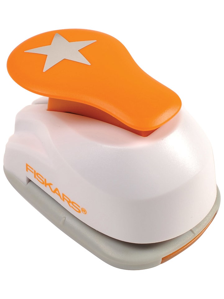 Fiskars Dziurkacz "Gwiazda" w kolorze biało-pomarańczowym - 5 x 15 x 9 cm rozmiar: onesize