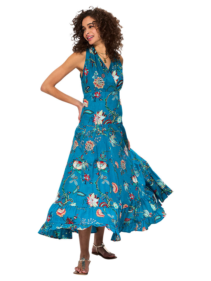 Aller Simplement Sukienka w kolorze niebieskim ze wzorem rozmiar: 38/40