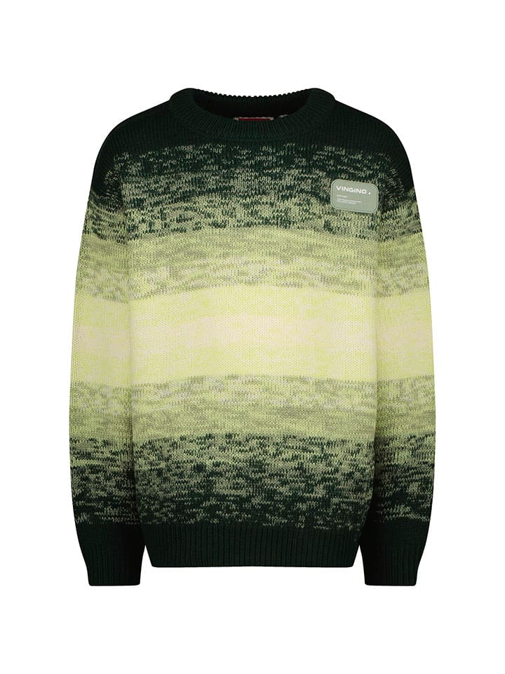 Vingino Sweter "Moss" w kolorze żółto-zielonym rozmiar: 152