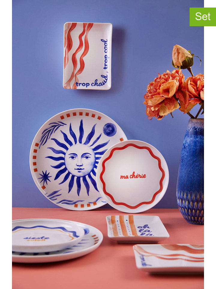 Hermia 12-częściowy zestaw w kolorze biało-niebiesko-pomarańczowym rozmiar: onesize