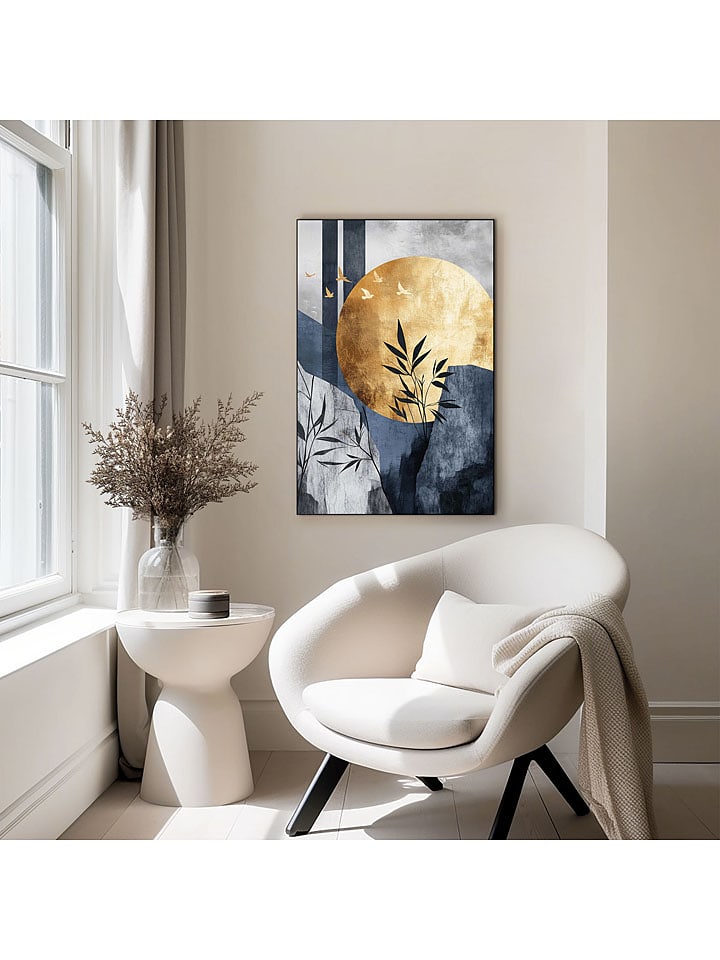 Orangewallz Druk artystyczny "Abstract Moon" w ramce rozmiar: 60x90 cm