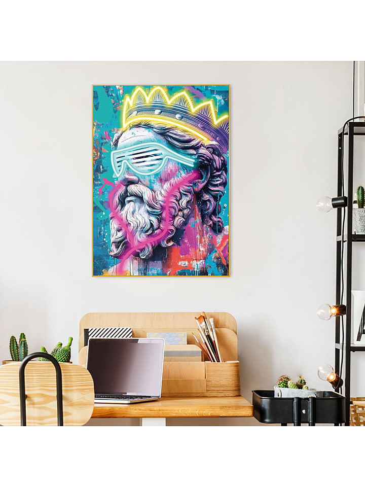 Orangewallz Druk artystyczny "Zeus Vibes" w ramce rozmiar: 50x70 cm