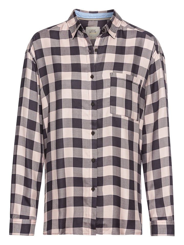 Camel Active Koszula w kolorze beżowo-czarnym rozmiar: M