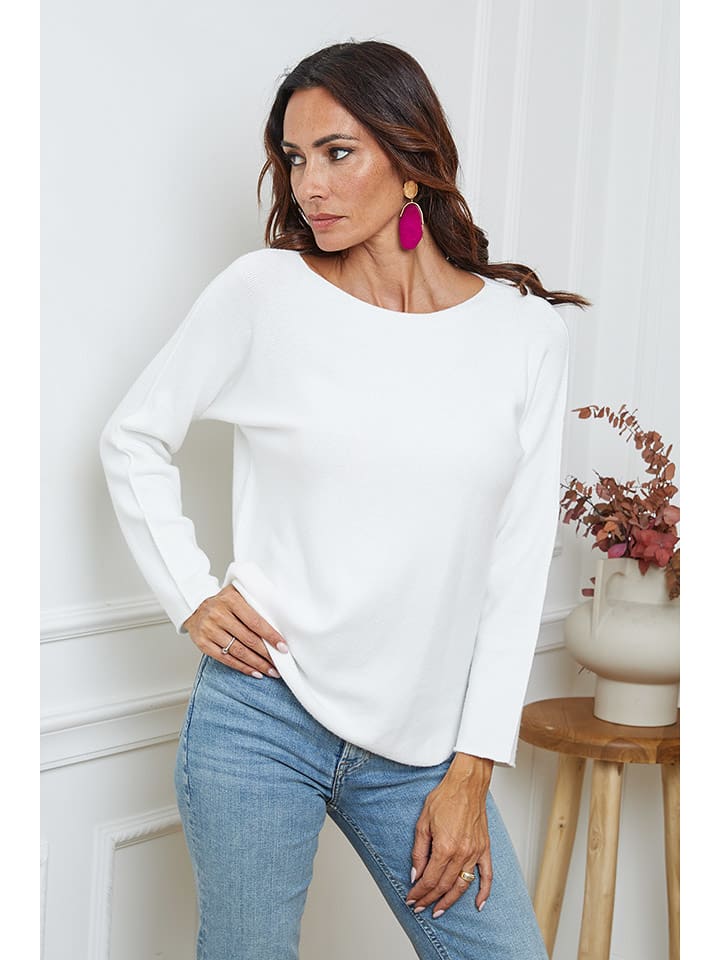 So Cachemire Sweter "Ianaz" w kolorze kremowym rozmiar: L