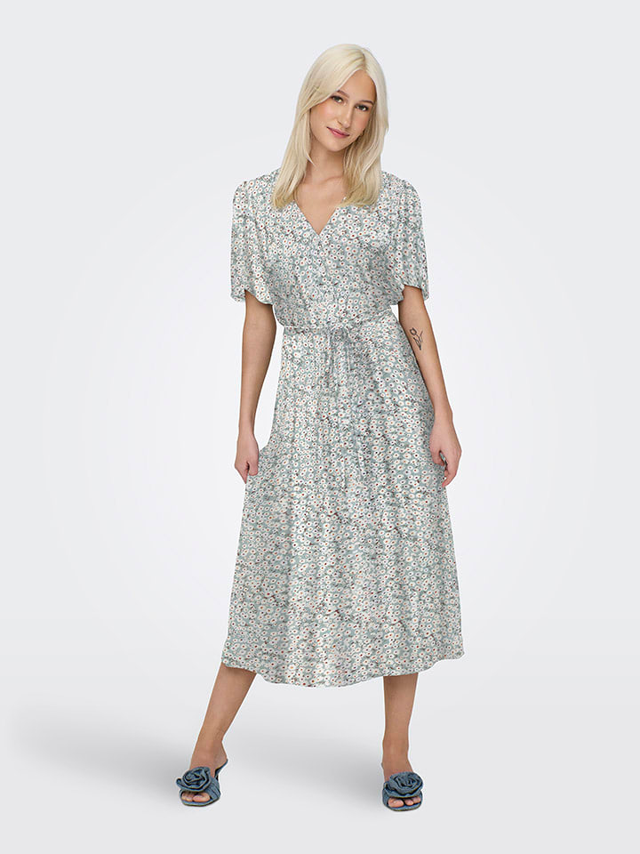 ONLY Sukienka "Halia" w kolorze turkusowo-białym rozmiar: M