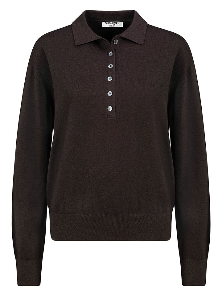 Sublevel Sweter w kolorze ciemnobrązowym rozmiar: M