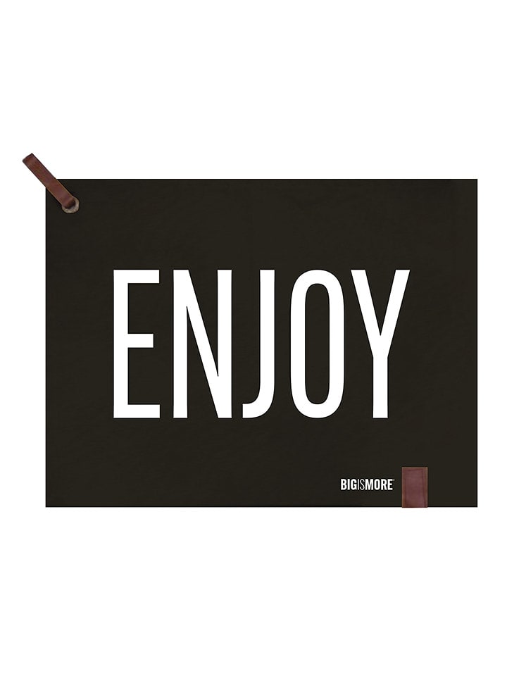TINTEUNICHE Podkładka stołowa "Bigismore - Enjoy" w kolorze czarnym - 35 x 45 cm rozmiar: onesize