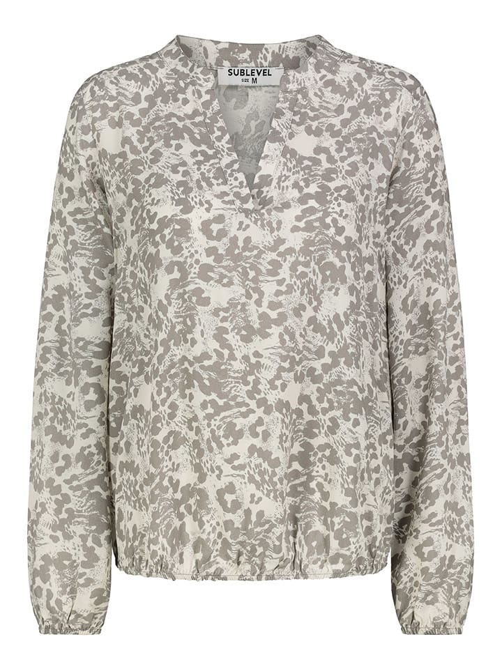 Sublevel Bluzka w kolorze jasnoszaro-kremowym rozmiar: L