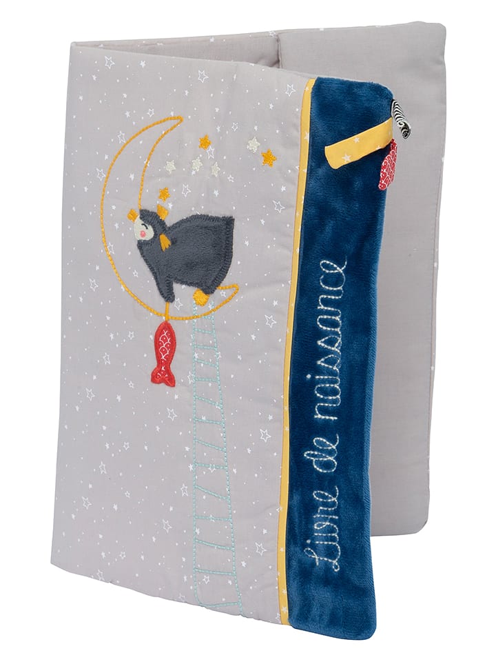 Moulin Roty Dekoracyjna okładka "Lilou et Perlin" w kolorze szarym - 21 x 29 cm rozmiar: onesize