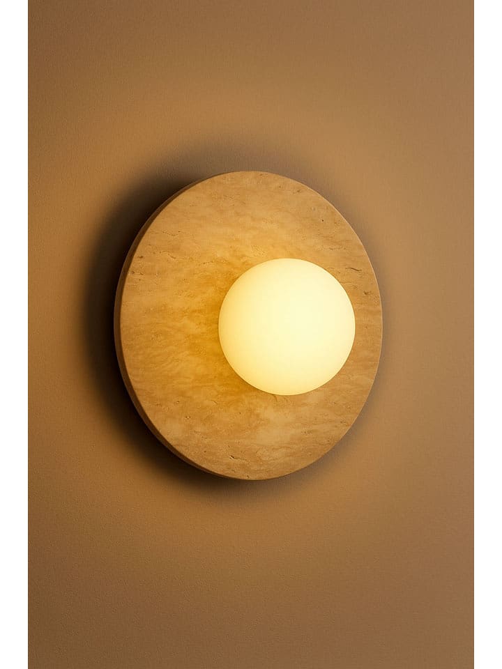 Opviq Lampa ścienna w kolorze beżowym - wys. 25 x Ø 12 cm rozmiar: onesize