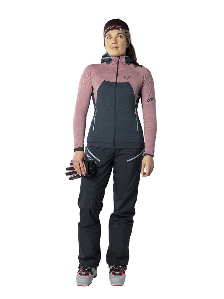 DYNAFIT Kurtka polarowa "Tour Wool" w kolorze jasnoróżowo-antracytowym rozmiar: L