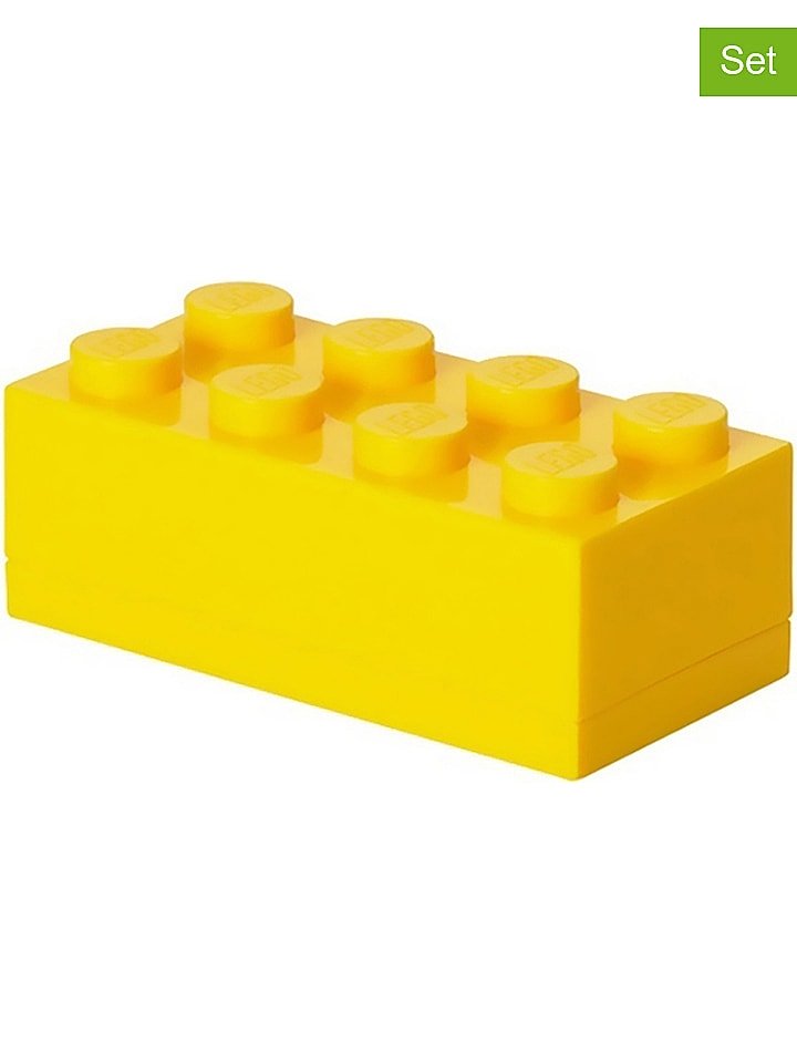 LEGO Pojemniki (3 szt.) "Mini 8" w kolorze żółtym - 9,2 x 4,3 x 4,6 cm rozmiar: onesize