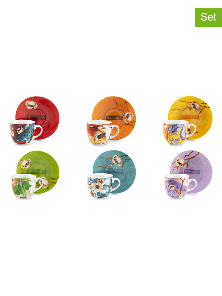 Trendy Kitchen by EXCÉLSA Kubki (6 szt.) "Fuji" ze wzorem rozmiar: onesize