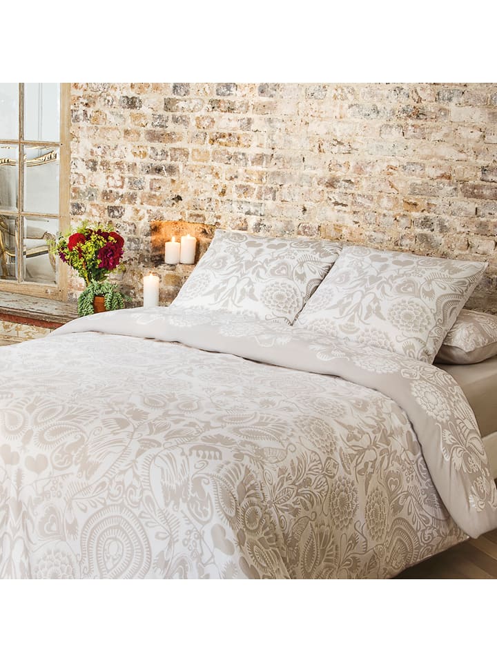 CXL by Christian Lacroix Komplet pościeli satynowej w kolorze beżowym rozmiar: 200x220 cm