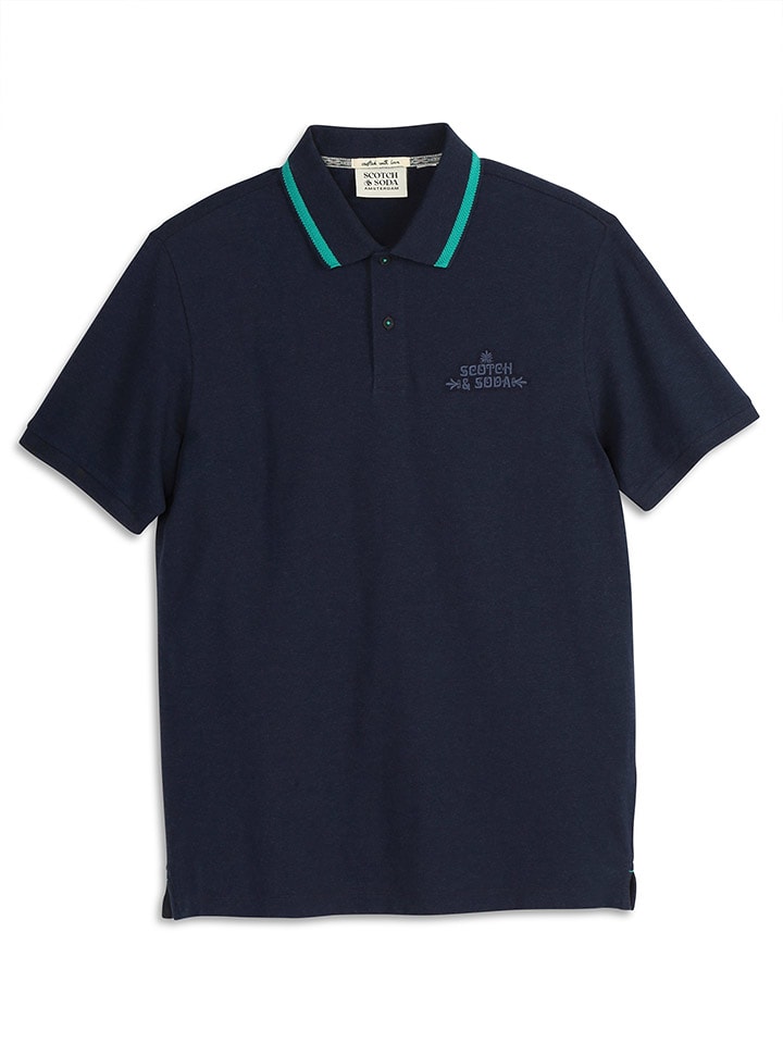 Scotch & Soda Koszulka polo w kolorze granatowym rozmiar: S