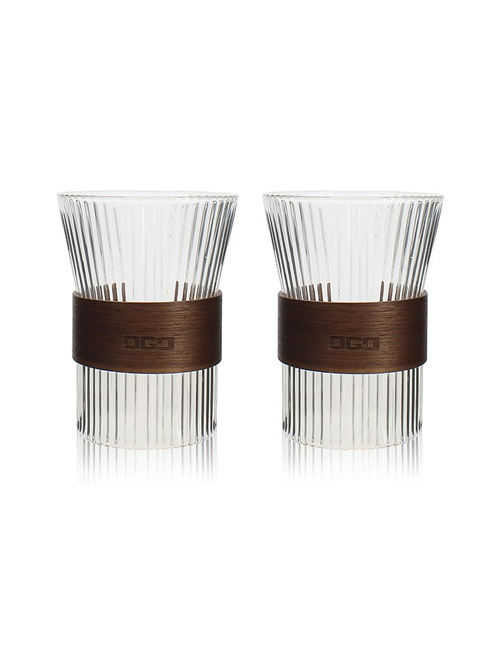 Ogo Living Szklanki (2 szt.) w kolorze brązowym do herbaty - 250 ml rozmiar: onesize