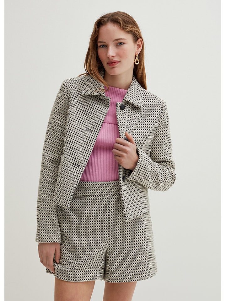 STEFANEL Kurtka koszulowa w kolorze czarno-beżowym rozmiar: 38