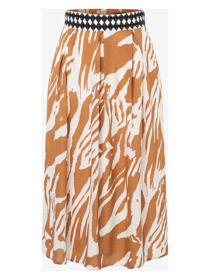 More & More Spódnica w kolorze karmelowo-białym rozmiar: 36