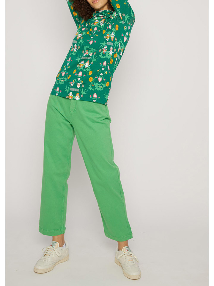 Blutsgeschwister Bluza "Scuba Dubameet me at the tennis court" w kolorze zielonym rozmiar: L