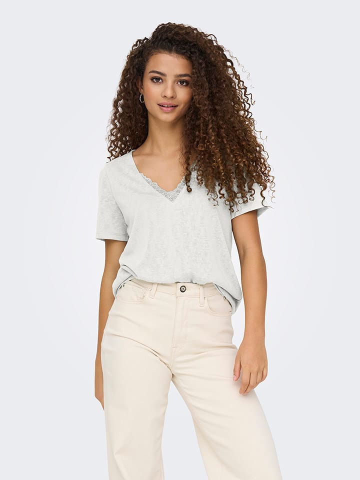 ONLY Koszulka w kolorze jasnoszarym rozmiar: XL